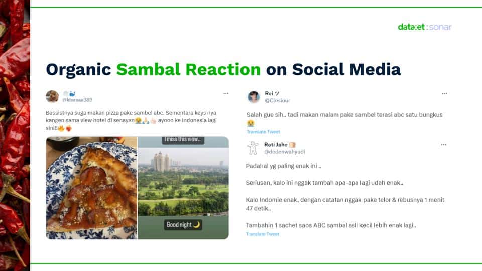 Organic Sambal Reaction on Social Media